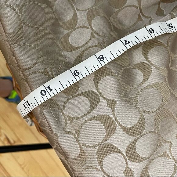 Coach Ashley Sateen Signature C Hobo Crossbody Bag Purse Brown Tan Hippie - Picture 11 of 11